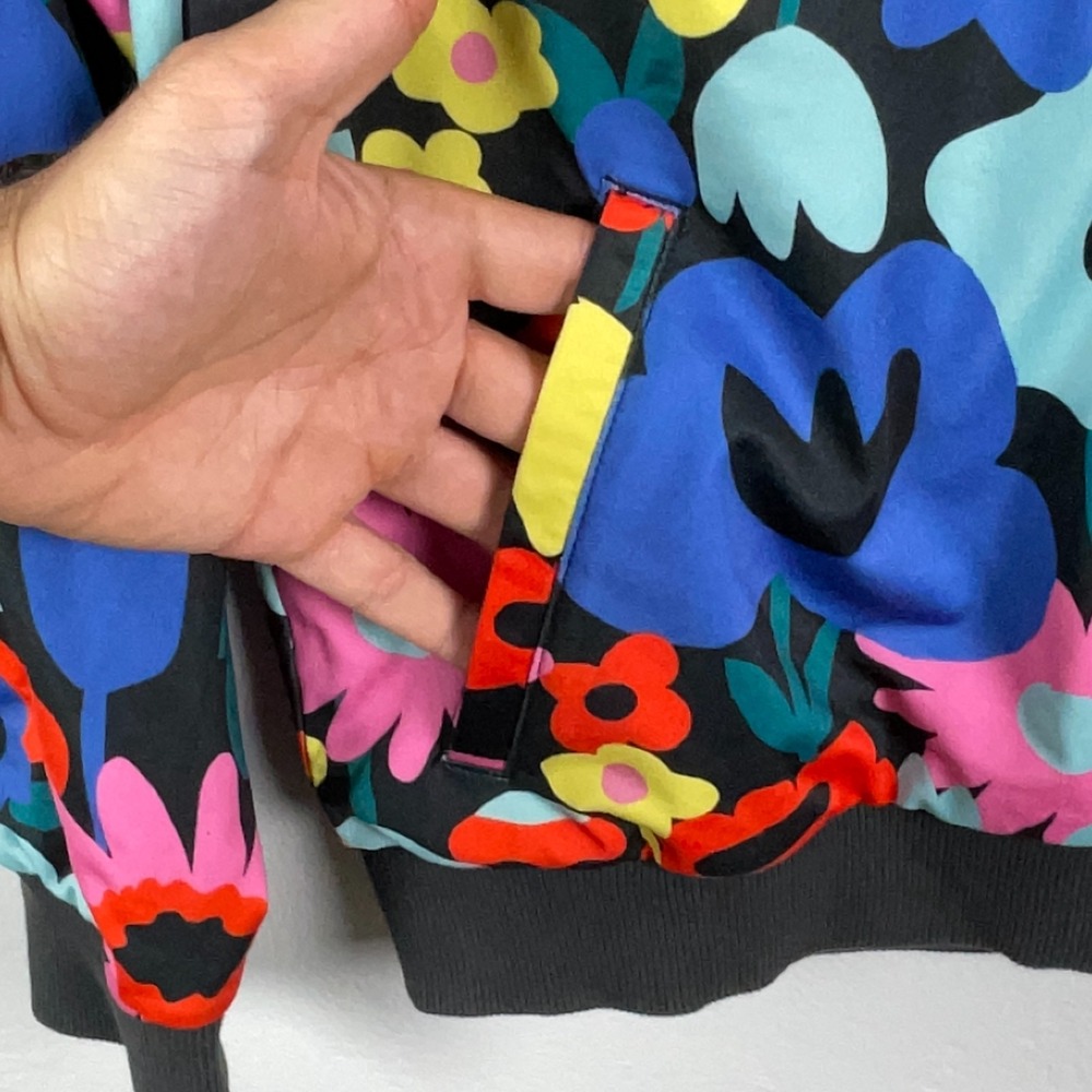 Hannah Andersson Bomber Jacket Girls 150 cm US 12 Floral Full Zip Track Rainbow - Picture 9 of 16